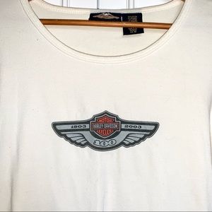 VINTAGE EMBROIDERED HARLEY DAVIDSON WOMANS SHIRT